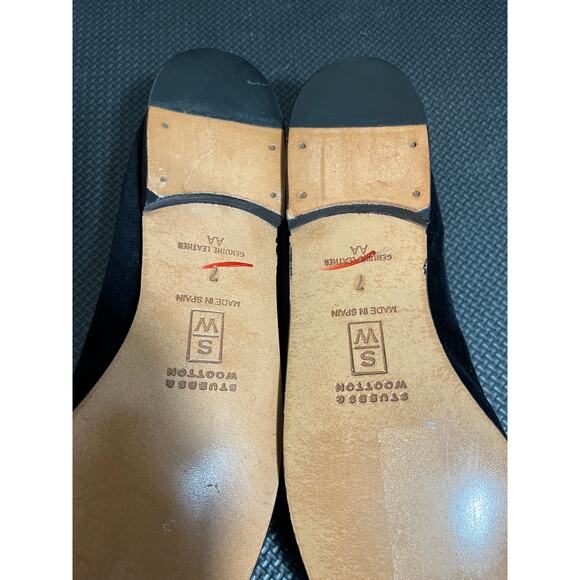 Stubbs & Wootton Martini‎ Black Velvet Slipper Women's 7 AA Narrow Like New - Picture 7 of 8